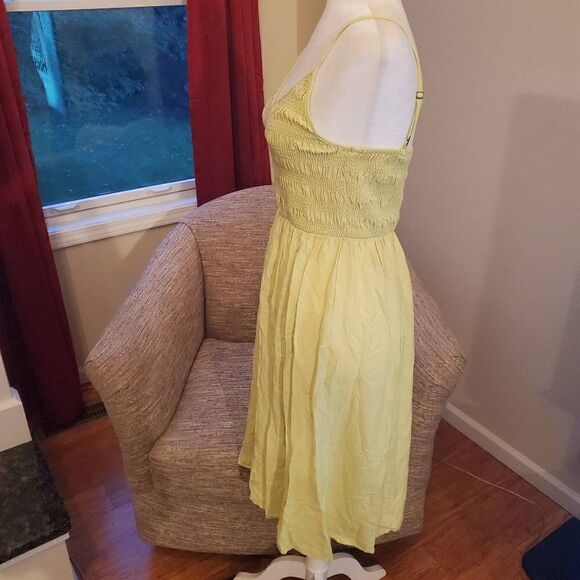 NWT WIld Fable Bright Yellow Stretchy Midi Dress Size XS - Picture 4 of 10
